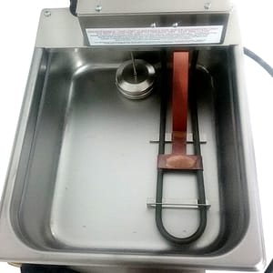 2-3 condensate evap pan with single loop heating element and stem float