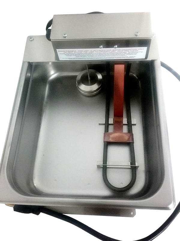 2-3 condensate evap pan with single loop heating element and stem float
